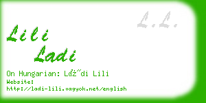 lili ladi business card